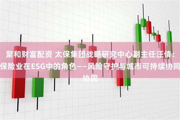 聚和财富配资 太保集团战略研究中心副主任汪倩:保险业在ESG中的角色——风险守护与城市可持续协同